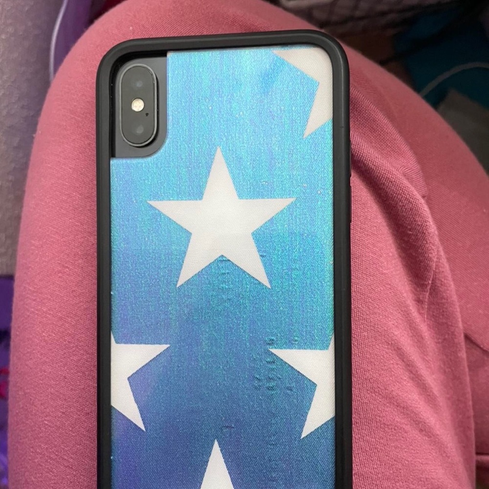 Wildflower Jordan Jones iPhone X case, blue white stars